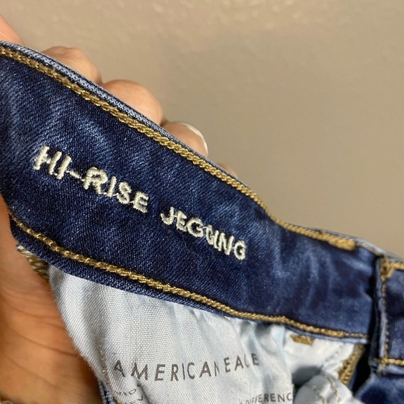 American Eagle Outfitters Dark Wash High Rise Jeggings - Picture 3 of 4